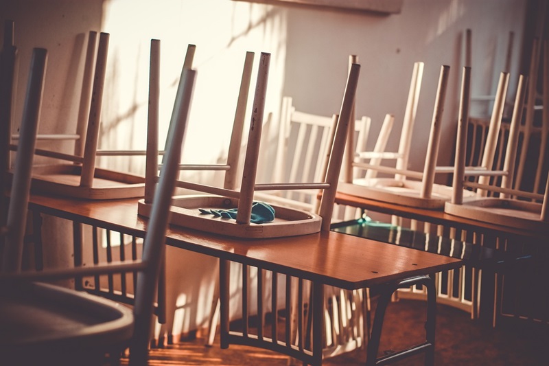Why California High Schools Don't Offer Driver's Ed Close Up of Desks in a Classroom