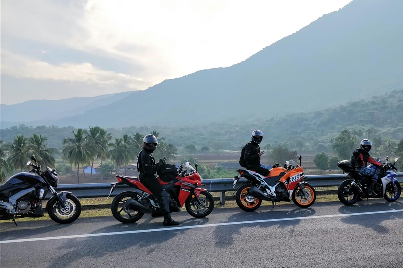 Sharing the Road with Bikers a Group of Motorcyclists on the Side of a Road