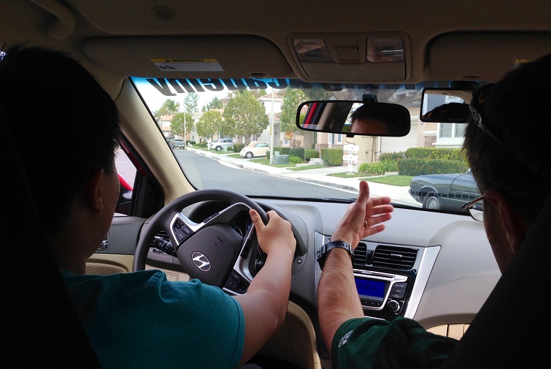 San Clemente Behind the Wheel Test Tips and Tricks Trainer Giving Student Direction