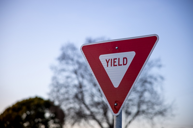 Where to Take Driving Lessons in Santa Ana Close Up of a Yield Sign