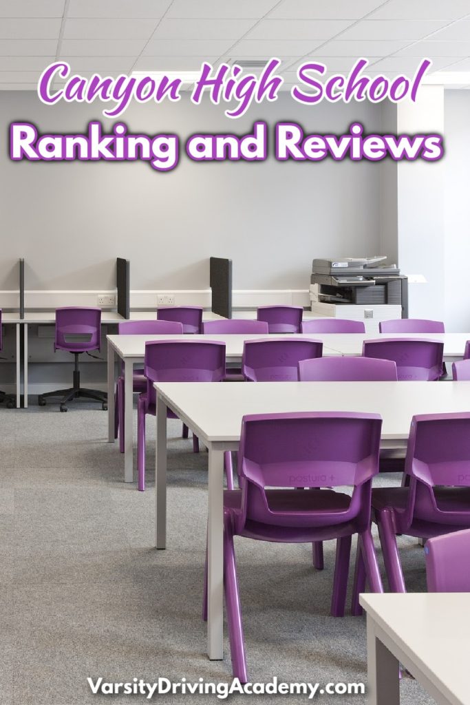 Canyon High School ranking is determined by many different factors but most of them can be measured by test scores and results of the students.