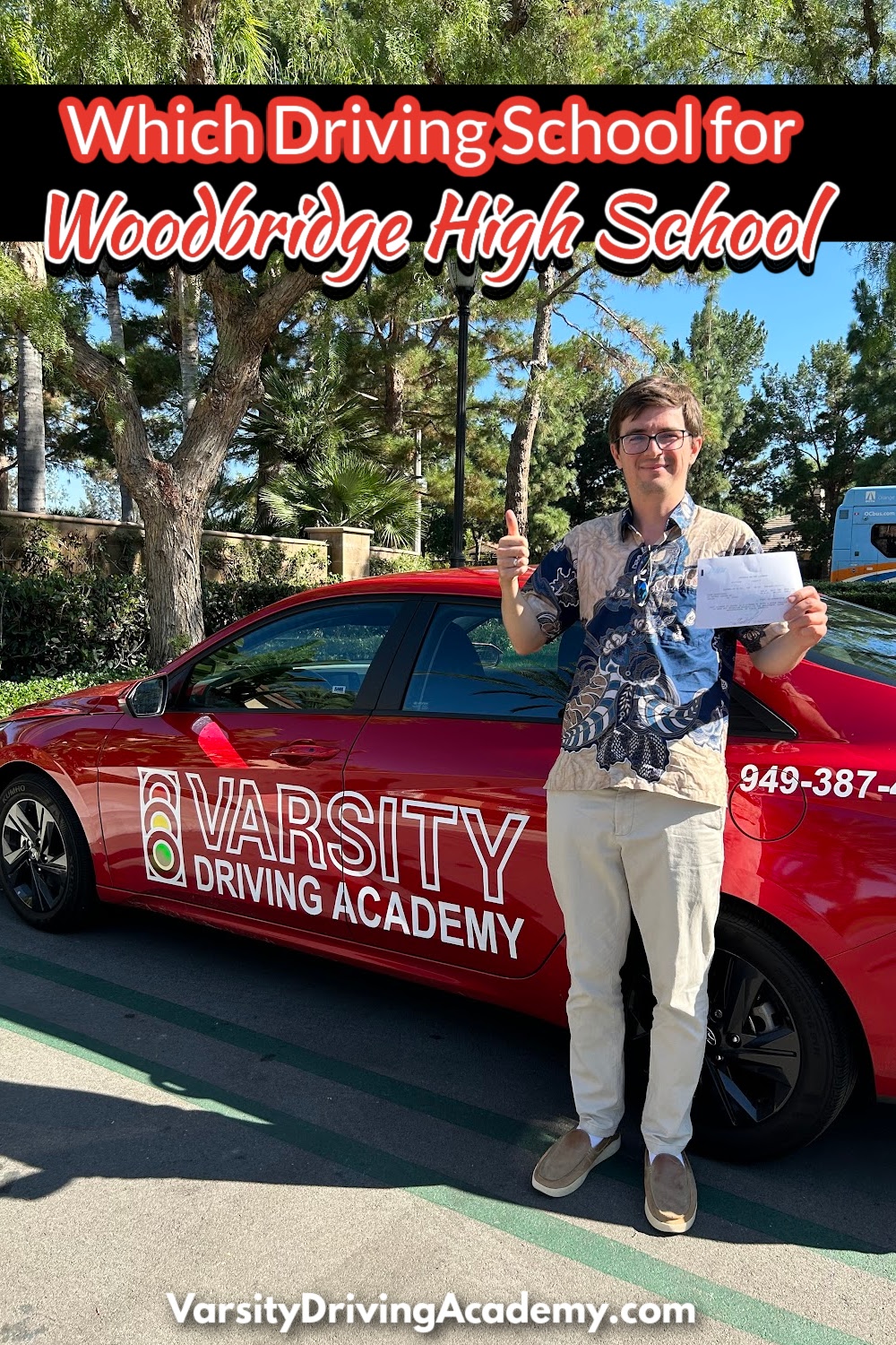 Which driving school for Woodbridge High School Irvine should you attend? Varsity Driving Academy, where success is the goal.