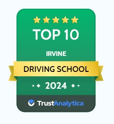 Voted Best Driving School in Irvine #1 Choice for Drivers Education Close Up of a Plaque Award for Best Driving School in Irvine 2024