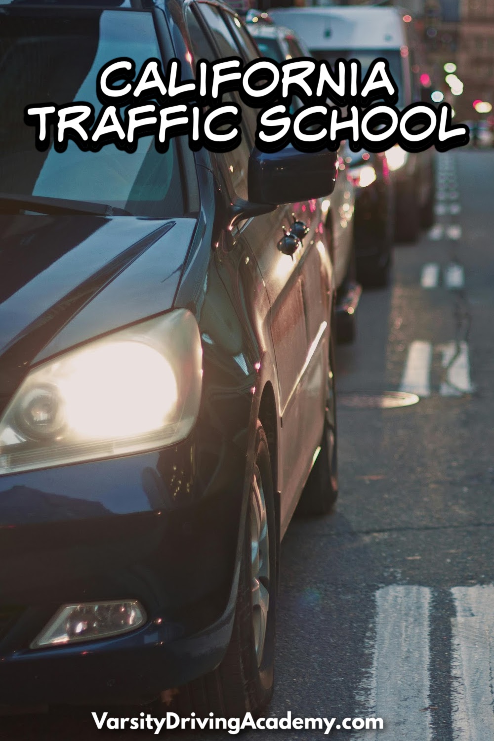 Varsity Driving Academy offers an online California traffic school that is DMV-licensed for use statewide. Enroll here to take it easily online!